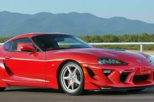 Sport car Toyota Supra JDM.  AI Generative Pro Photo