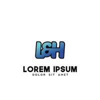 LH Initial Logo Design Vector