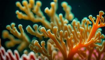 Underwater macro reveals multi colored sea life patterns photo