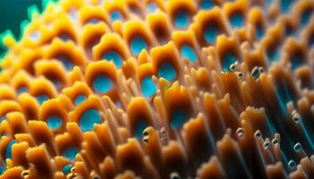 Underwater macro reveals multi colored sea life patterns photo