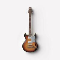 Electric guitar isolated over white background photo