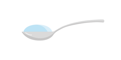 Spoon with sugar salt icon. Side view powder spoon for tea or coffee. png