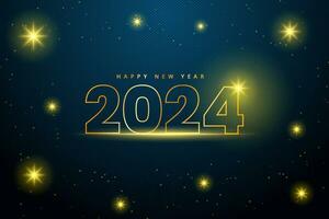 2024 happy new year background banner vector. New year celebration concept for greeting card, banner and post template. vector