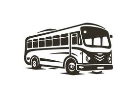 mínimo y resumen logo de autobús icono colegio autobús vector silueta
