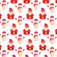 Christmas holiday Santa Claus snowman new year vector