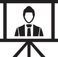 Video conference icon vector