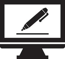 Online education icon vector