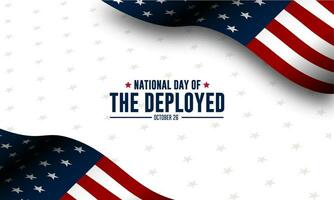 National Day Of The Deployed background vector illustration