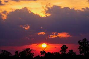 Sunset, sunrise sky morning bright, beautiful summer photo