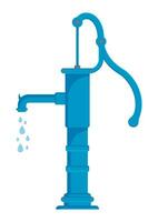 Hand Water Pump Vector Flat Design