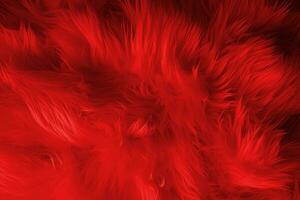 Abstract bright deep red artificial fluffy background. photo