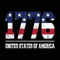 unido estados de America 1776 diseño, America bandera 1776 independencia día diseño vector