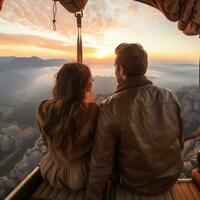 Hot air balloon ride. adventurous, dreamy, breathtaking, romantic, unique photo