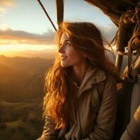 Hot air balloon ride. adventurous, dreamy, breathtaking, romantic, unique photo
