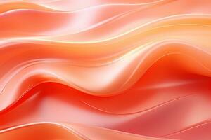 Abstract wavy texture background looks like silky fabric in corral pink colors photo