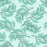 Floral seamless pattern with leaves. tropical background vector