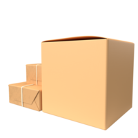 el Envío caja para transporte concepto 3d representación png