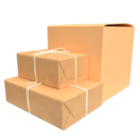 The Shipping Box for transport concept 3d rendering png