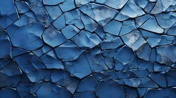 Blue alien planet stones with cracked surface textured background photo