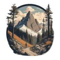 Hiking Sticker Png Transparent Background Ai Generative