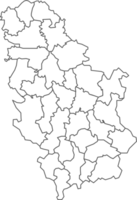 carta geografica di Serbia con dettagliato nazione carta geografica, linea carta geografica. png