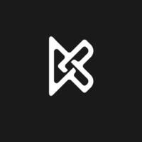 k resumen minimalista logo diseño vector