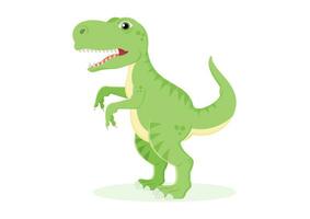 tirano saurio Rex dinosaurio dibujos animados personaje vector ilustración