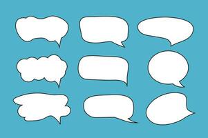 Set of callout, speech bubbles, chats, elements icons, vector illustration.