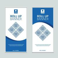 Roll up banner vertical template modern x-banner and flag banner vector design