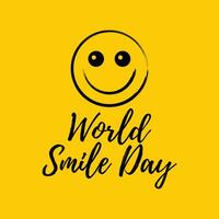 diseño del día mundial de la sonrisa vector