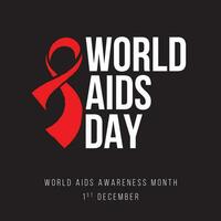 World aids day with ribbon vector  design illustration