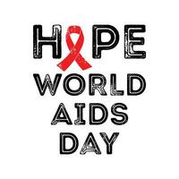 World aids day with ribbon vector  design illustration