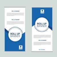 Roll up banner vertical template modern x-banner and flag banner vector design