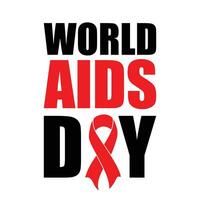 World aids day with ribbon vector  design illustration