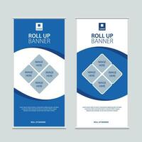 Roll up banner vertical template modern x-banner and flag banner vector design