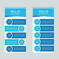 Roll up banner vertical template modern x-banner and flag banner vector design