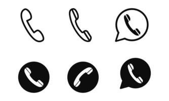 phone call icon vector, icon glyph black vector