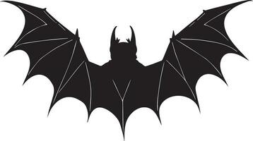 Black Bat Of Halloween Vector