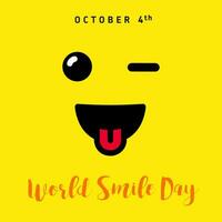 Happy World Smile Day poster design vector