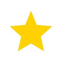 Yellow Gold Star Flat Icon Isolated Vector Illustration