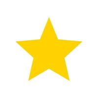 Yellow Gold Star Flat Icon Isolated Vector Illustration