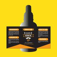 Free vector beard oil for men package design