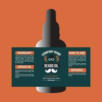 Free vector beard oil for men package design