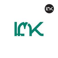 letra lmk monograma logo diseño vector