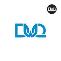 letra dwq monograma logo diseño vector