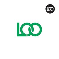 Letter LOO Monogram Logo Design vector