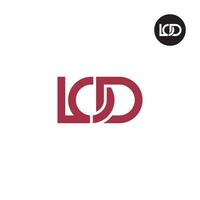 Letter LOD Monogram Logo Design vector