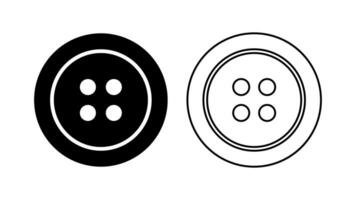 Vector Silhouette and Outline Buttons Transparent Background