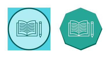 Unique Pencil and Book Vector Icon