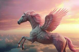 rosado Pegaso. generar ai foto